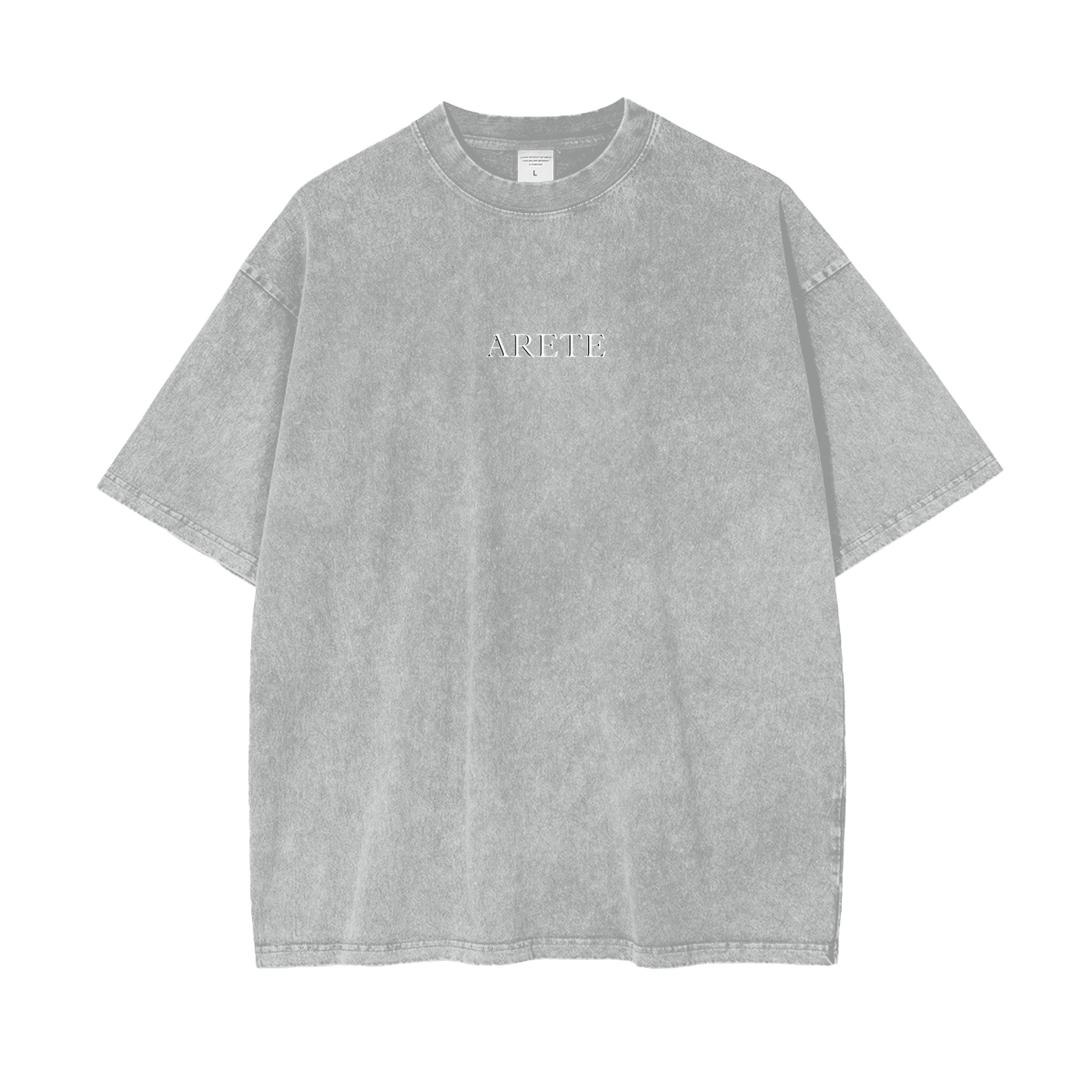 D'ARCE Choke Beige Text T-shirt - ARETE