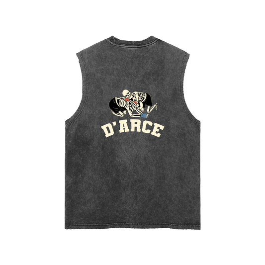 D'arce Choke Beige Text Tank Top - ARETE