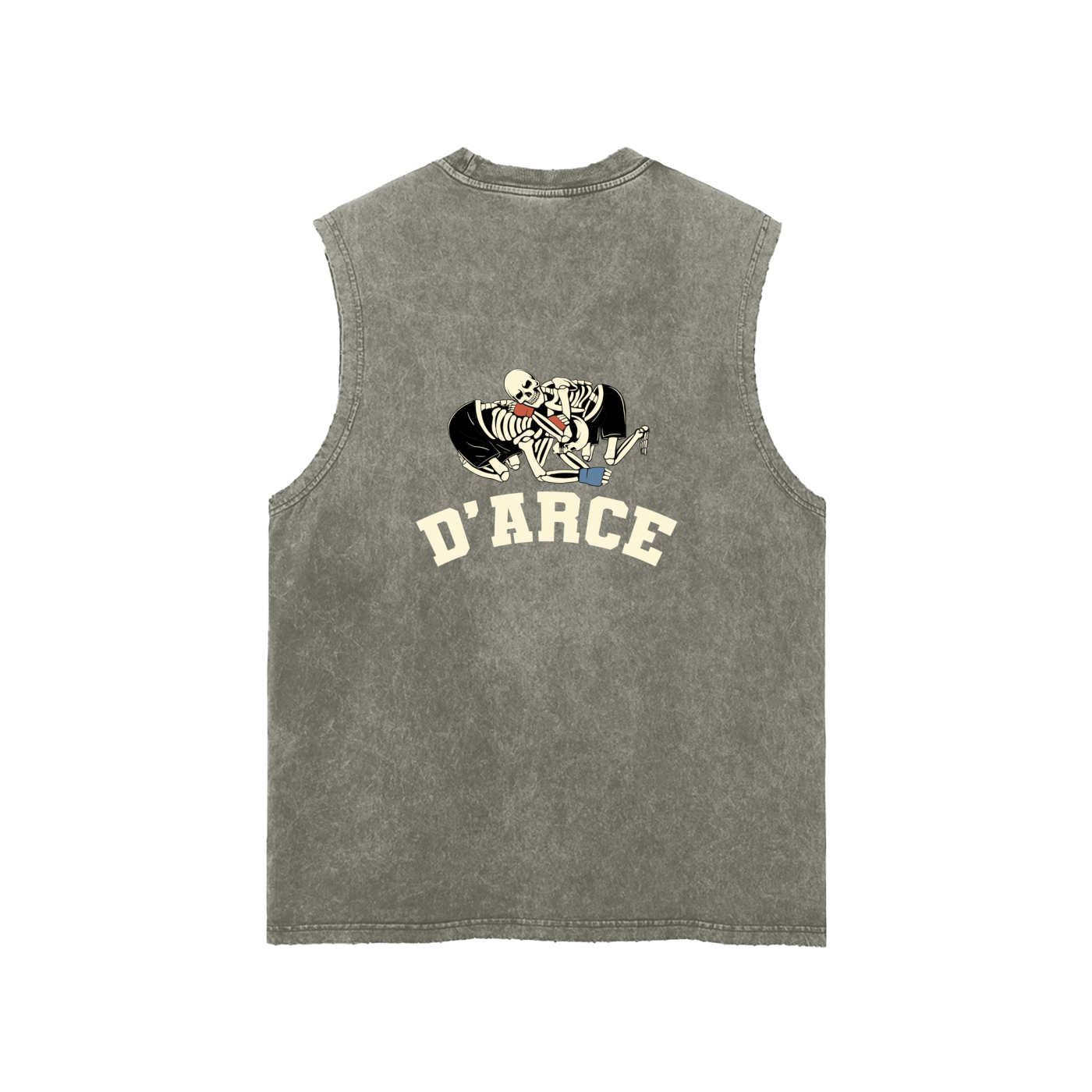 D'arce Choke Beige Text Tank Top - ARETE