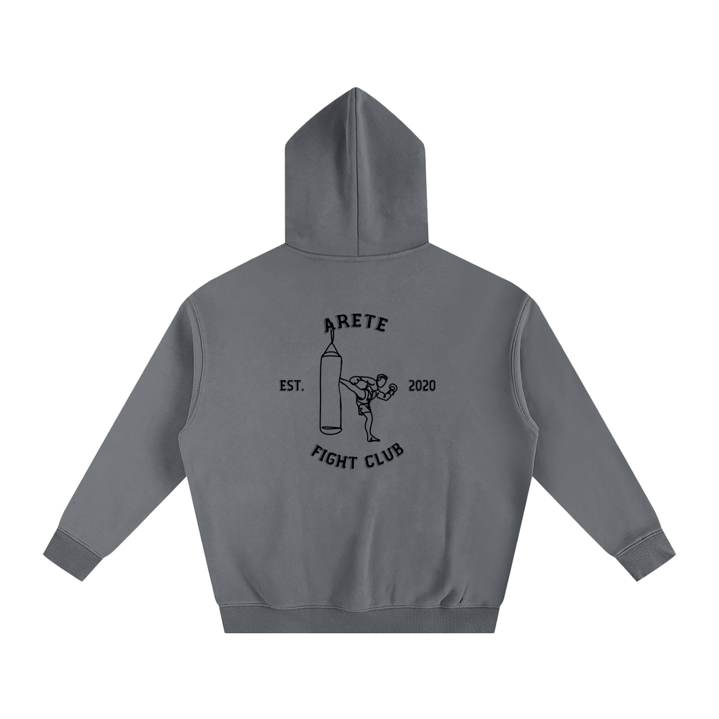 Fight Club Black Text Hoodie - ARETE