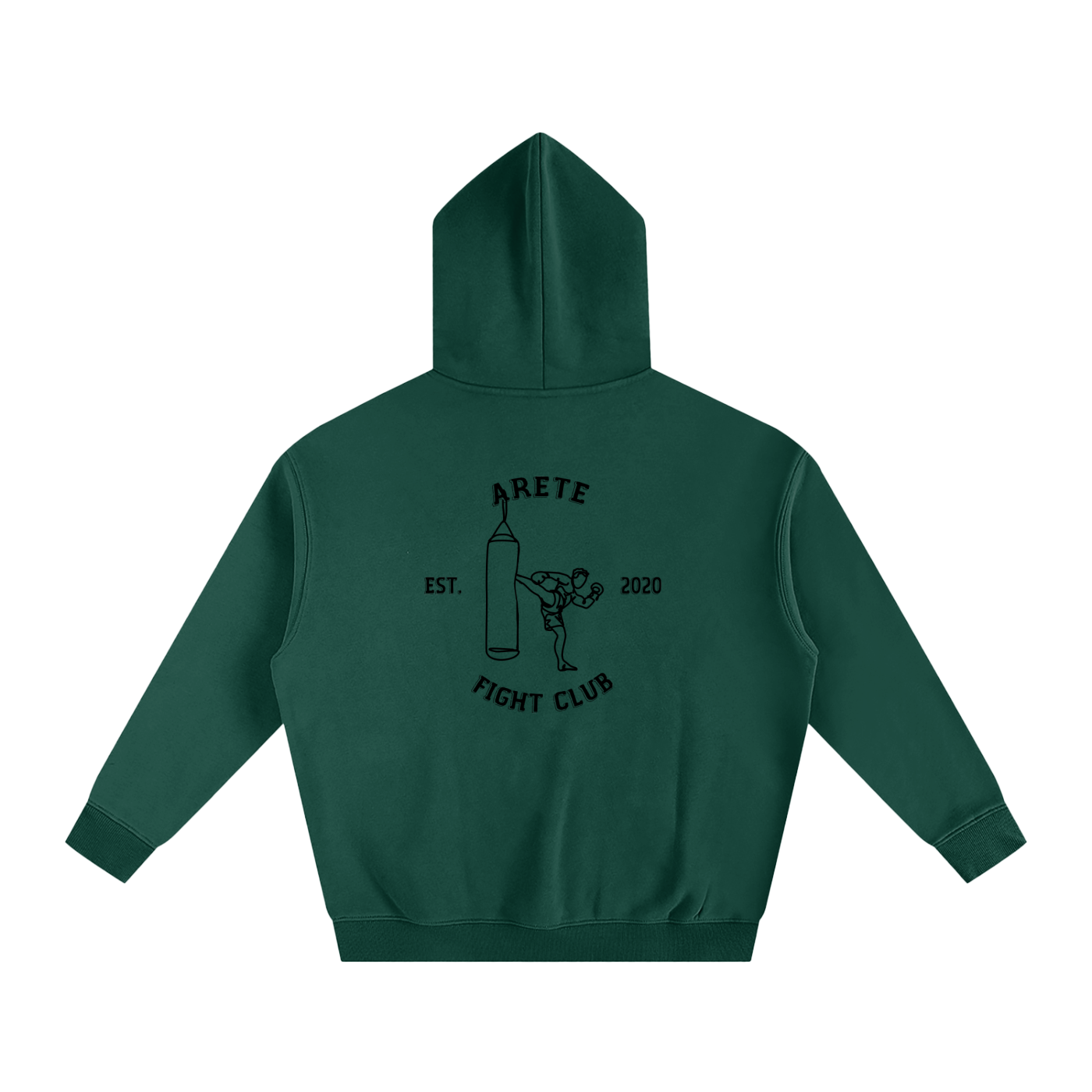 Fight Club Black Text Hoodie - ARETE