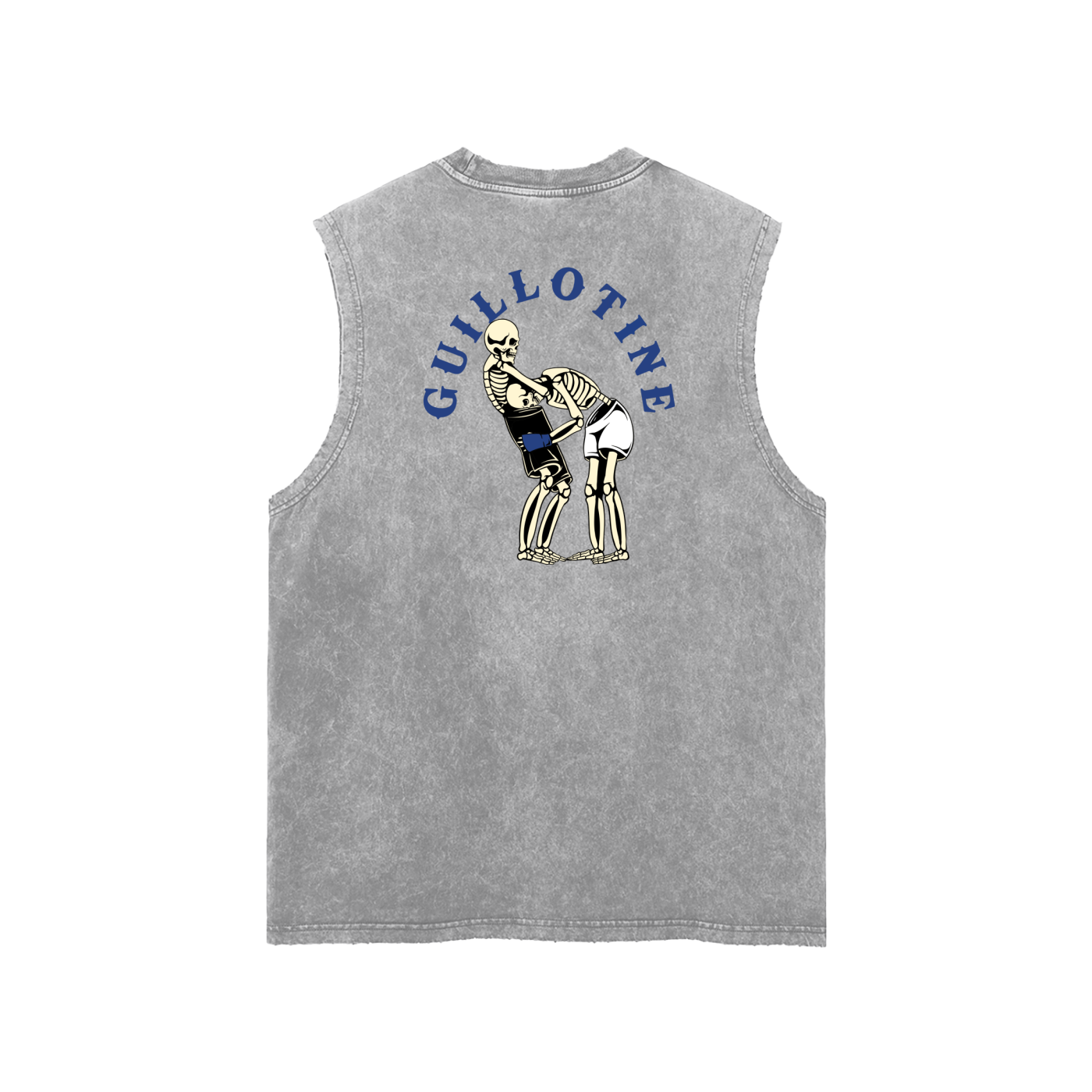 Guillotine Blue Text Tank Top - ARETE