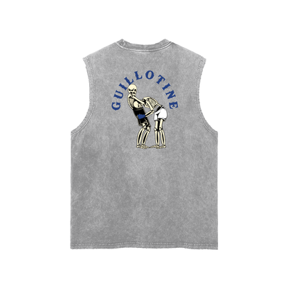 Guillotine Blue Text Tank Top - ARETE