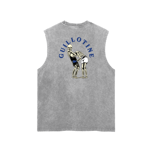 Guillotine Blue Text Tank Top - ARETE