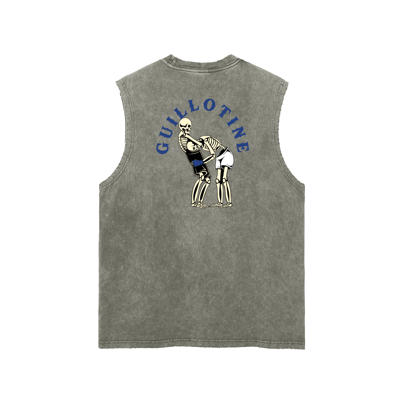 Guillotine Blue Text Tank Top - ARETE