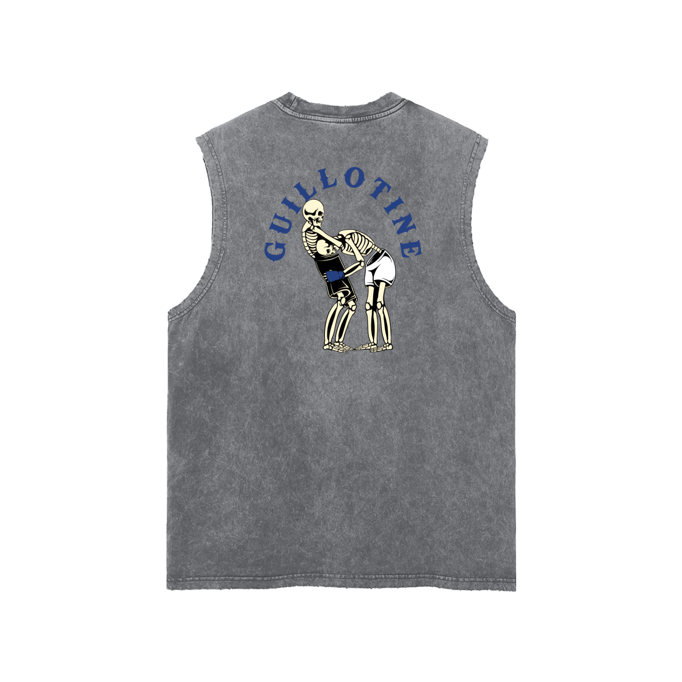 Guillotine Blue Text Tank Top - ARETE