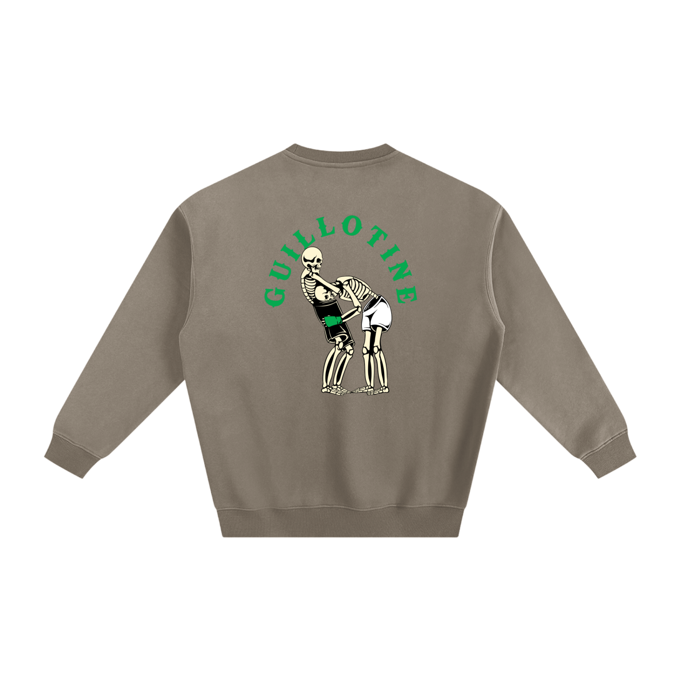 Guillotine Green Text Sweatshirt - ARETE