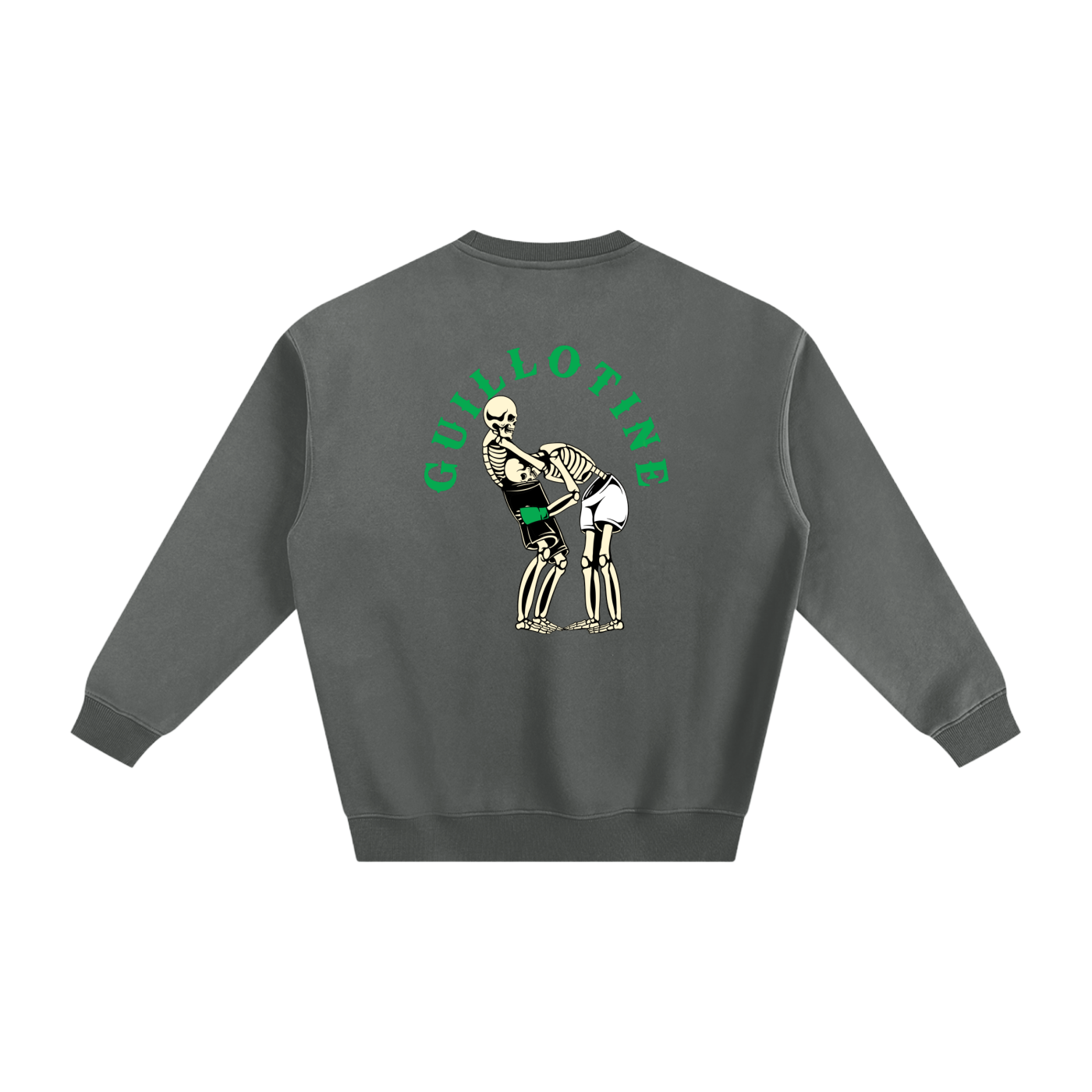Guillotine Green Text Sweatshirt - ARETE
