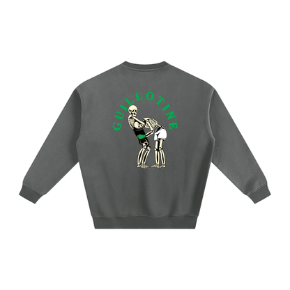 Guillotine Green Text Sweatshirt - ARETE