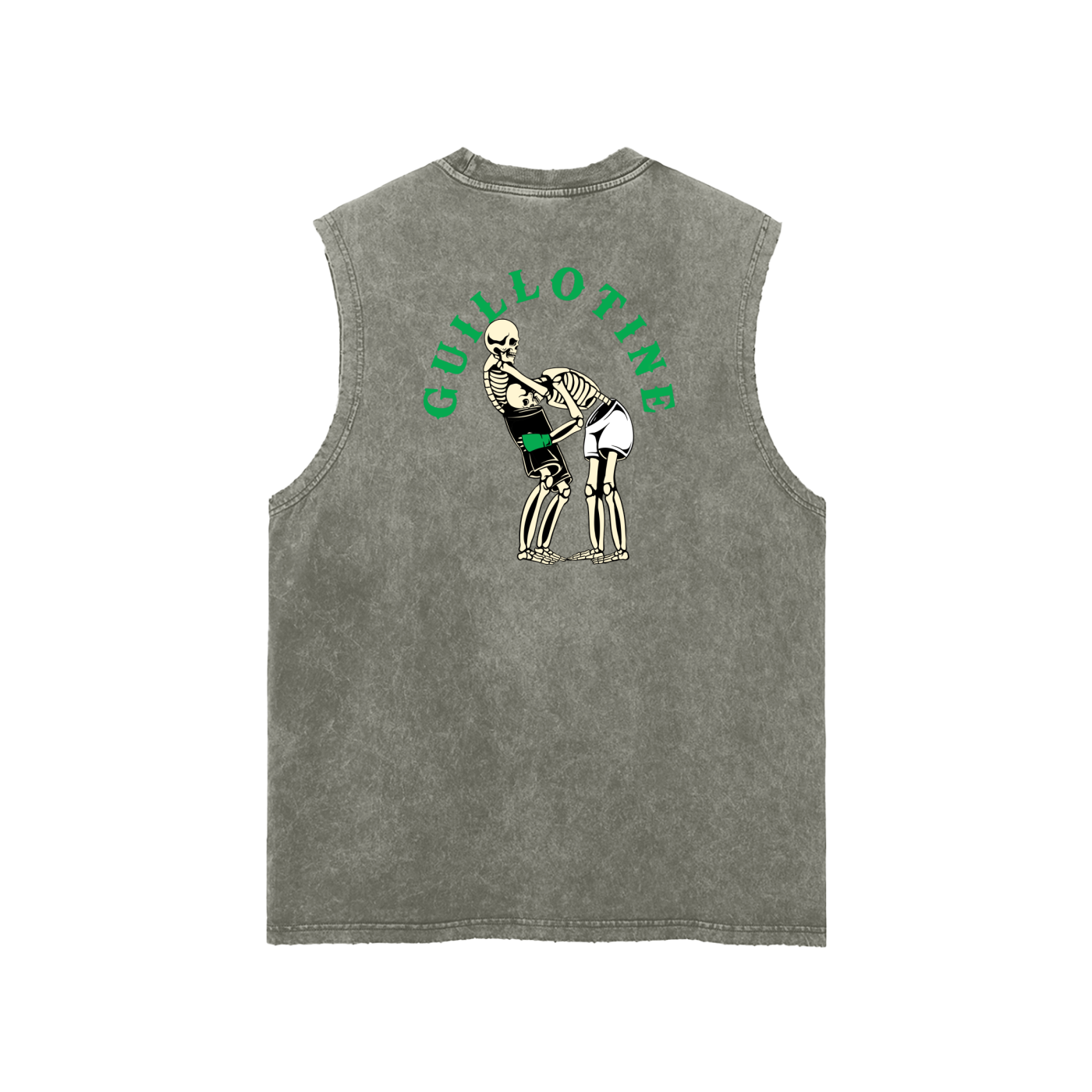 Guillotine Green Text Tank Top - ARETE