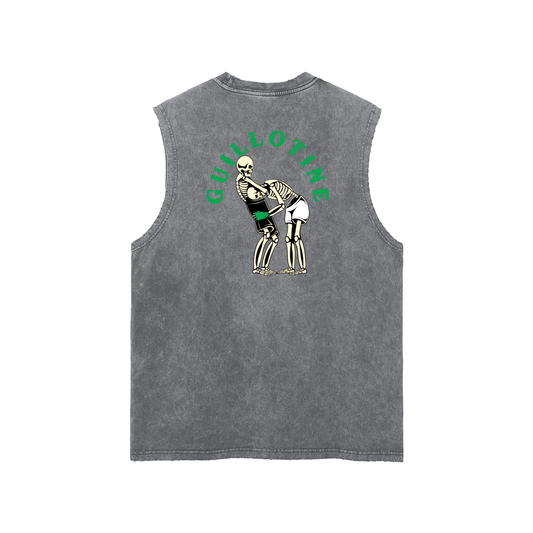 Guillotine Green Text Tank Top - ARETE