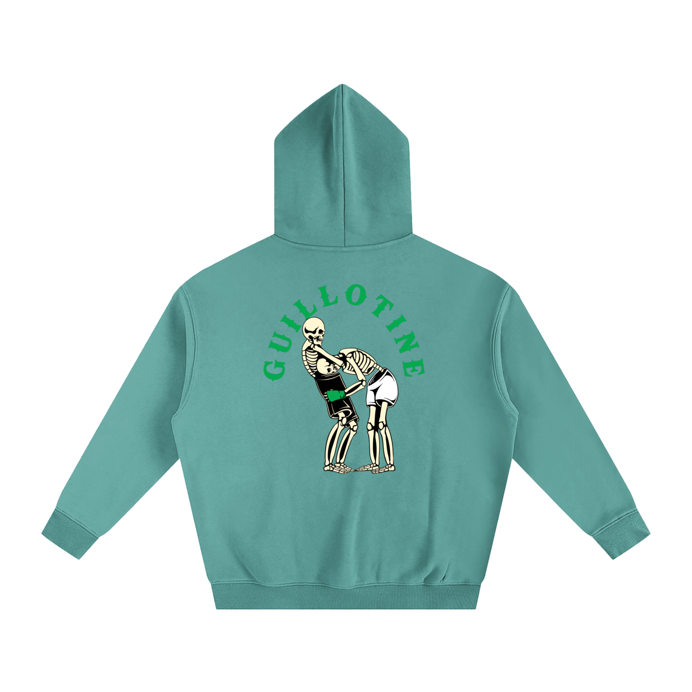 Guillotine Green Text Hoodie - ARETE