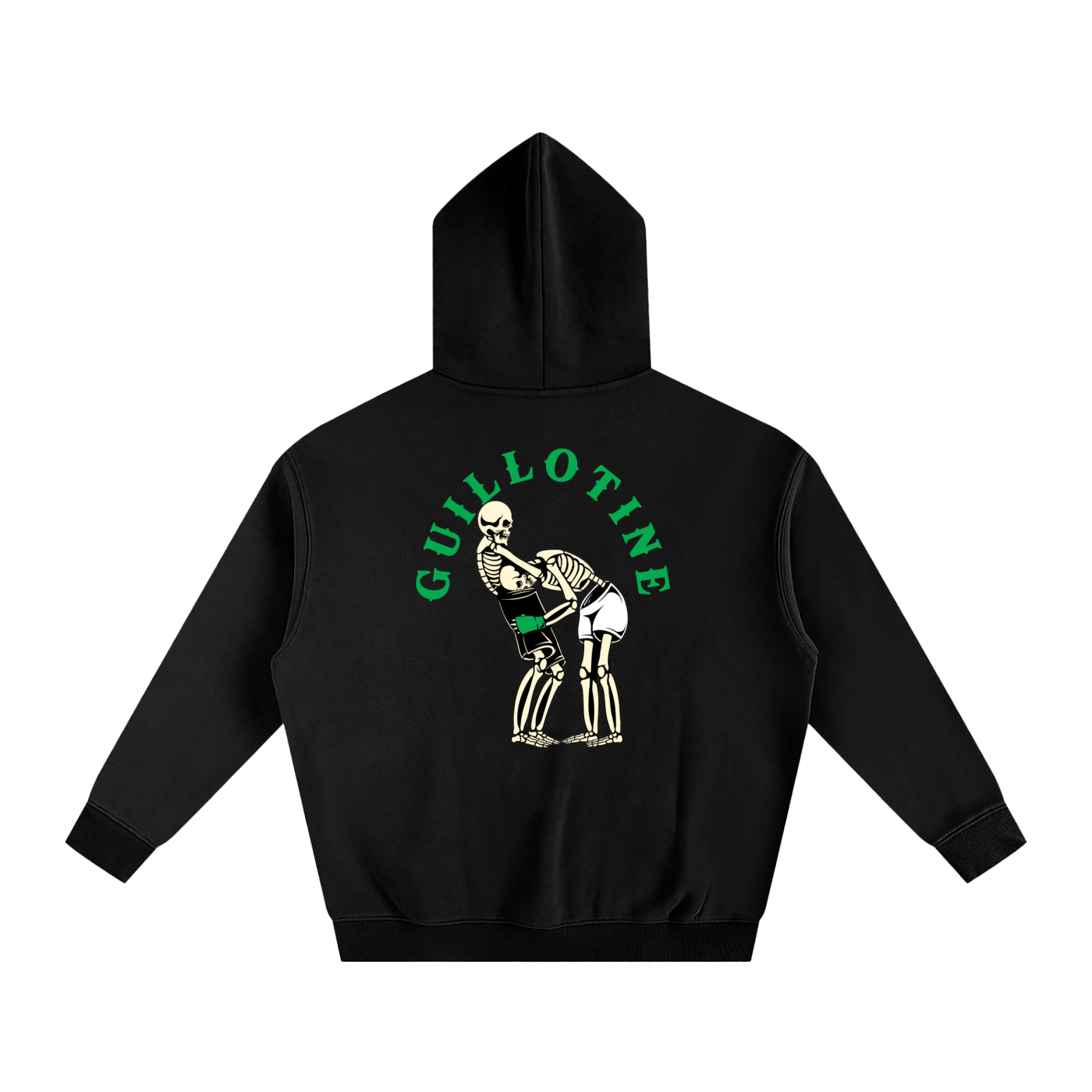 Guillotine Green Text Hoodie - ARETE