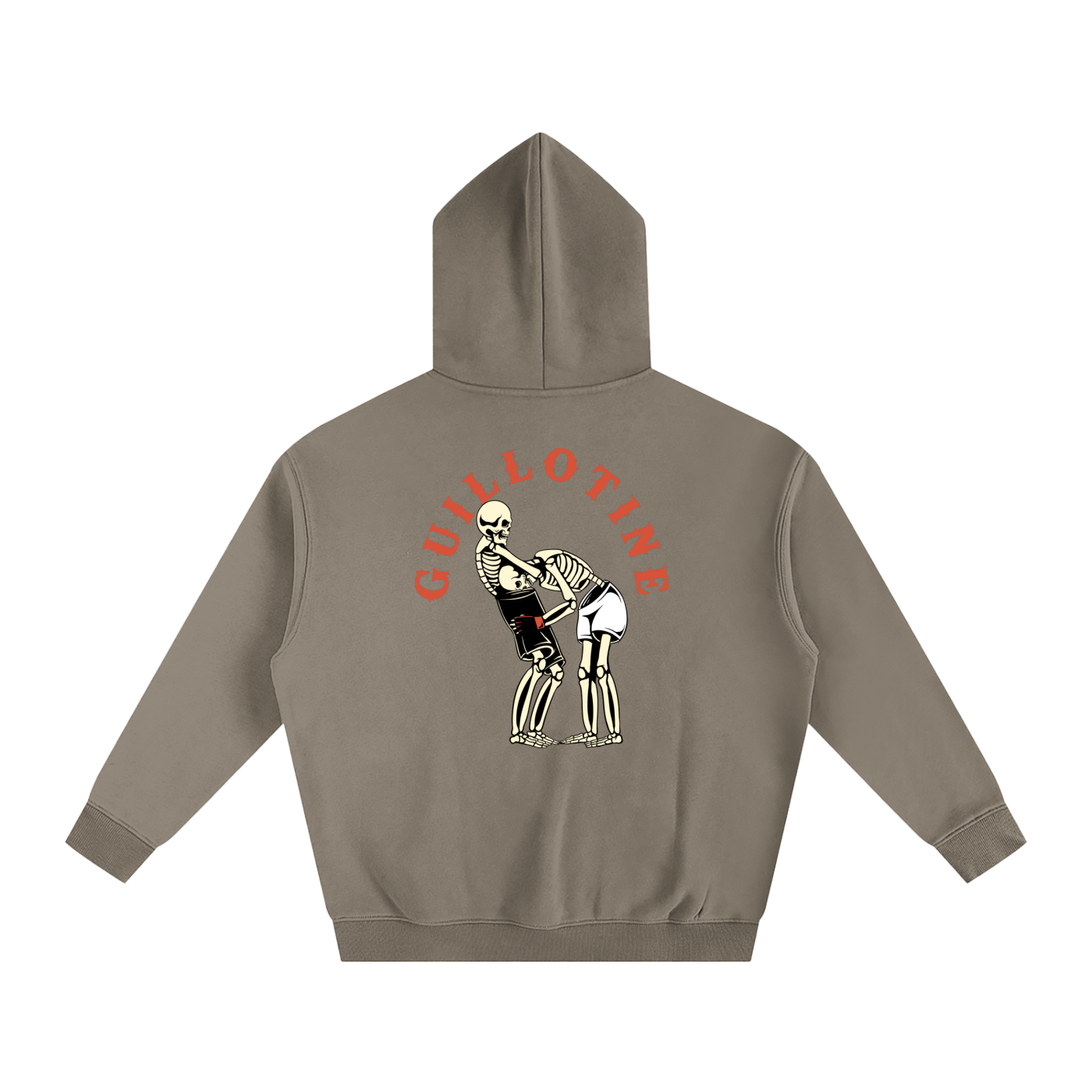 Guillotine Red Text Hoodie - ARETE