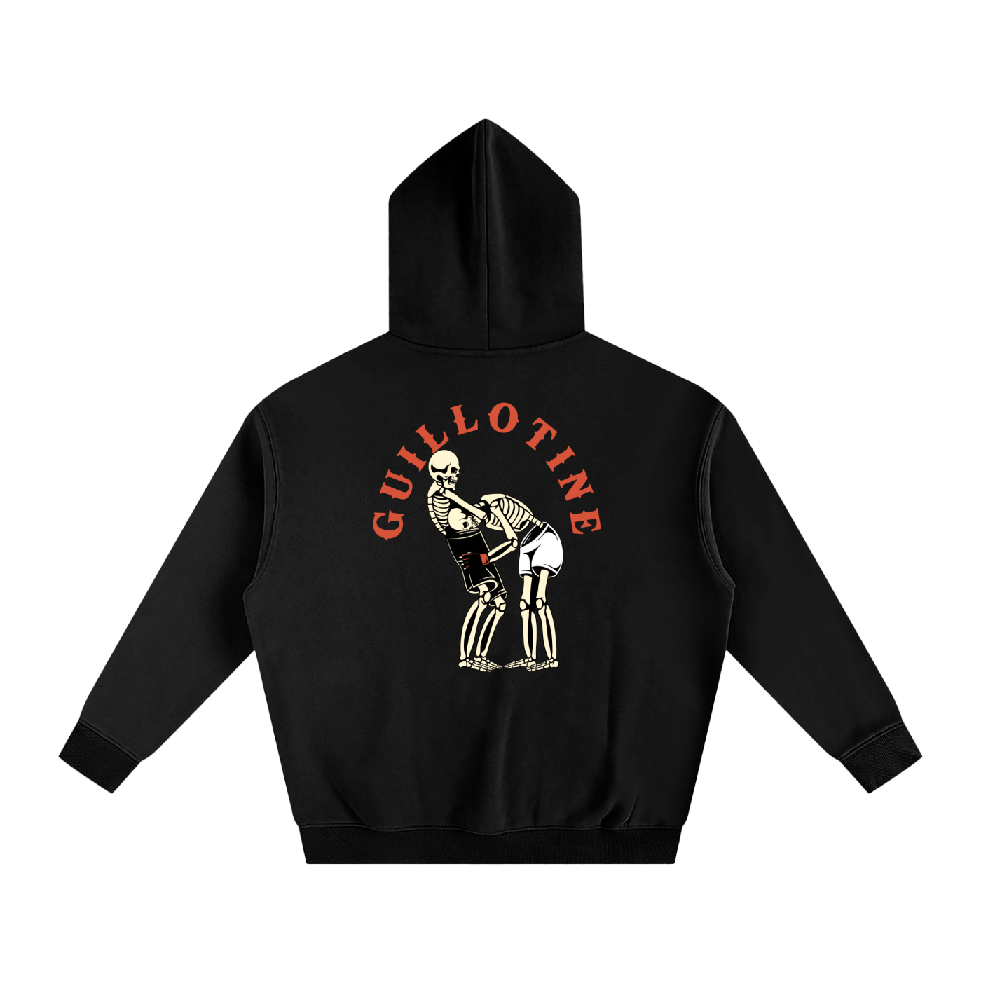 Guillotine Red Text Hoodie - ARETE