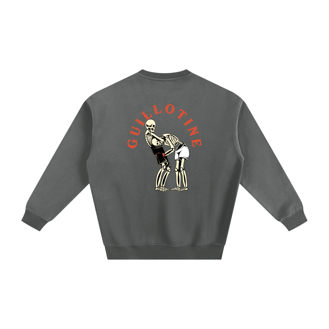 Guillotine Red Text Sweatshirt - ARETE