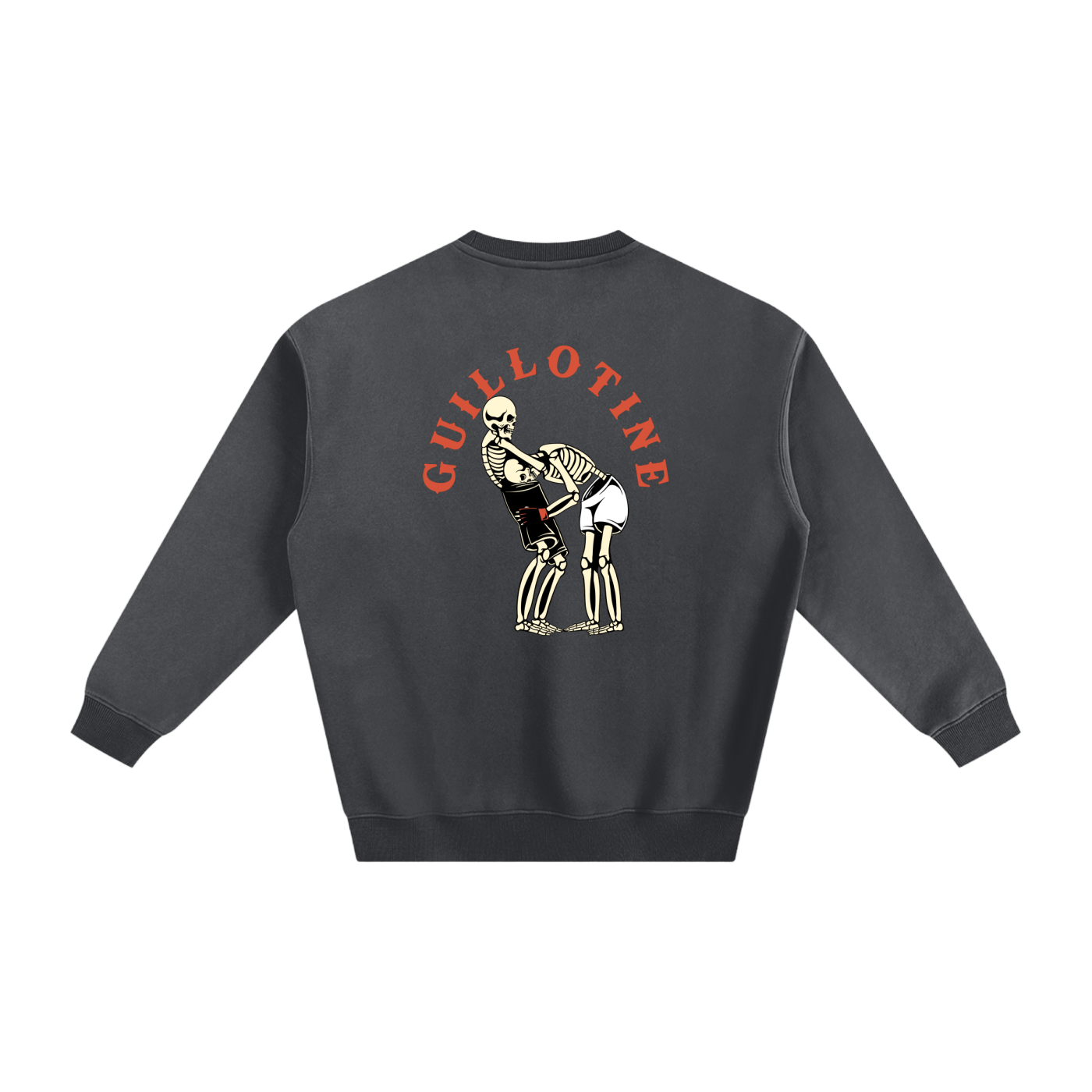 Guillotine Red Text Sweatshirt - ARETE