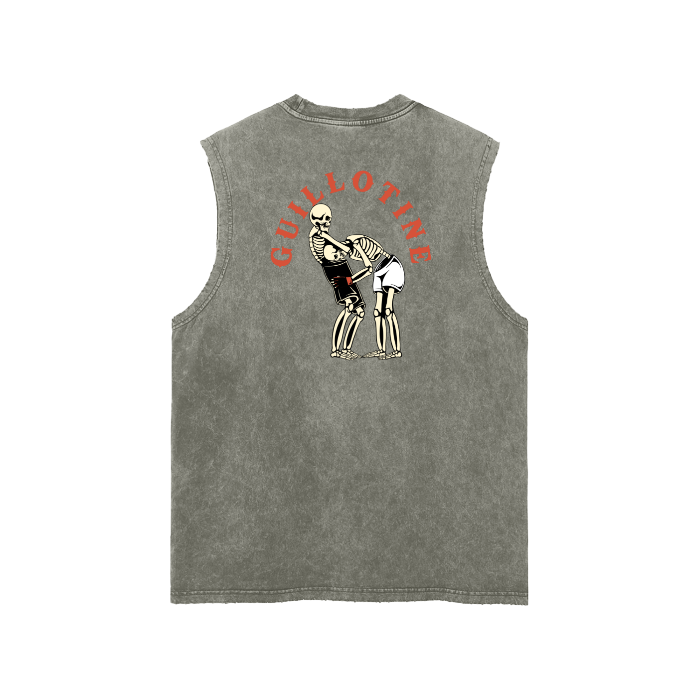 Guillotine Red Text Tank Top - ARETE