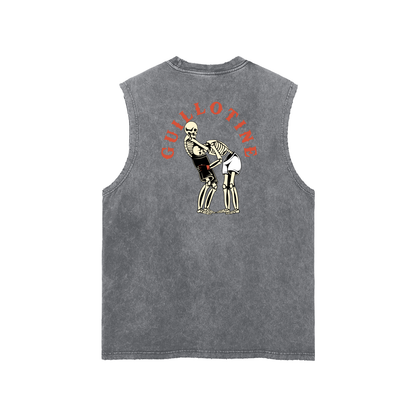 Guillotine Red Text Tank Top - ARETE