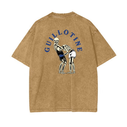 Guillotine Blue Text T-shirt - ARETE