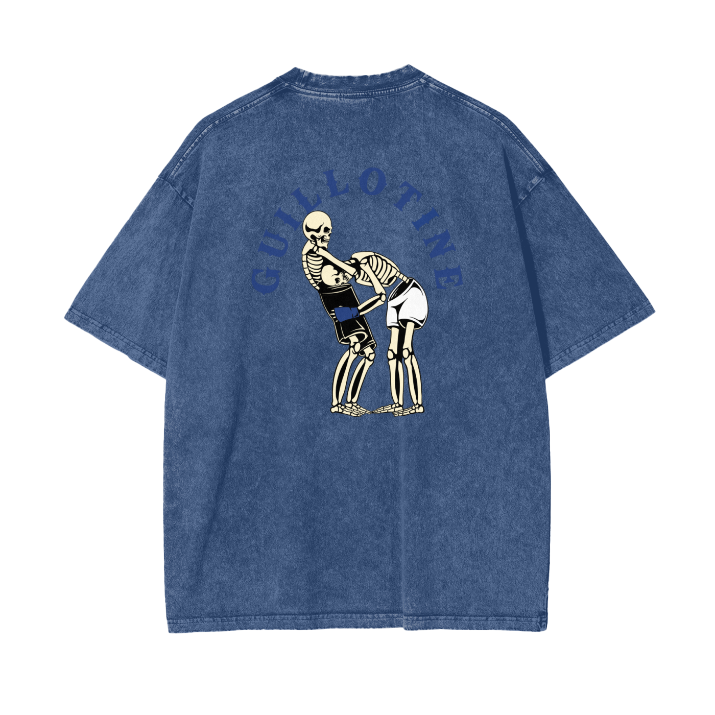 Guillotine Blue Text T-shirt - ARETE