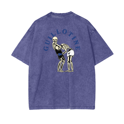 Guillotine Blue Text T-shirt - ARETE