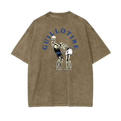 Guillotine Blue Text T-shirt - ARETE