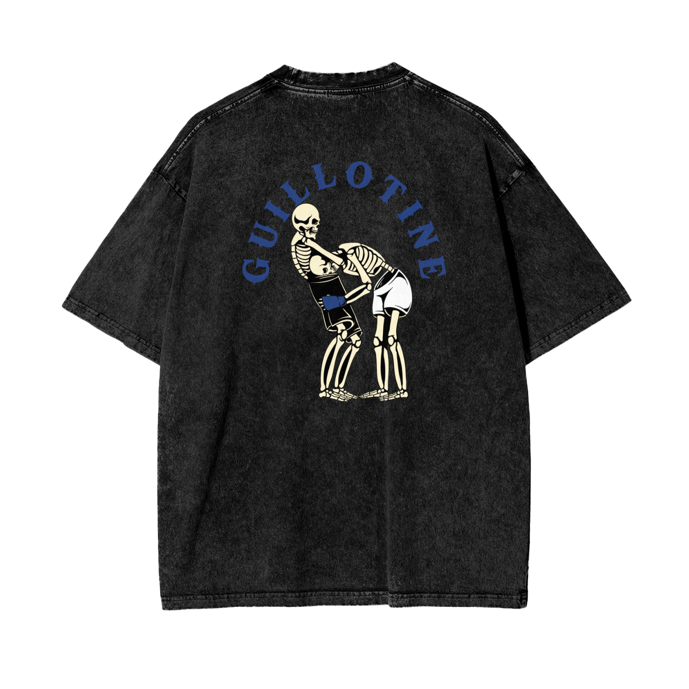 Guillotine Blue Text T-shirt - ARETE