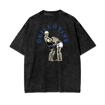 Guillotine Blue Text T-shirt - ARETE