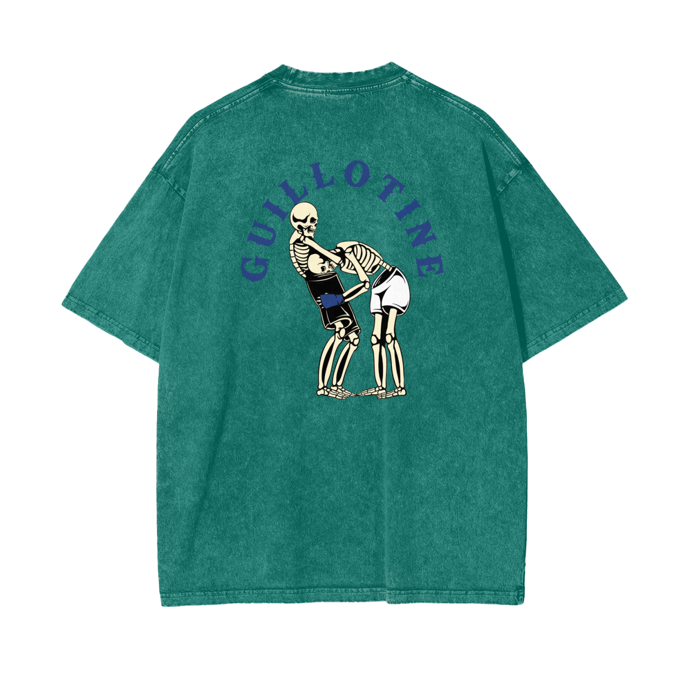 Guillotine Blue Text T-shirt - ARETE