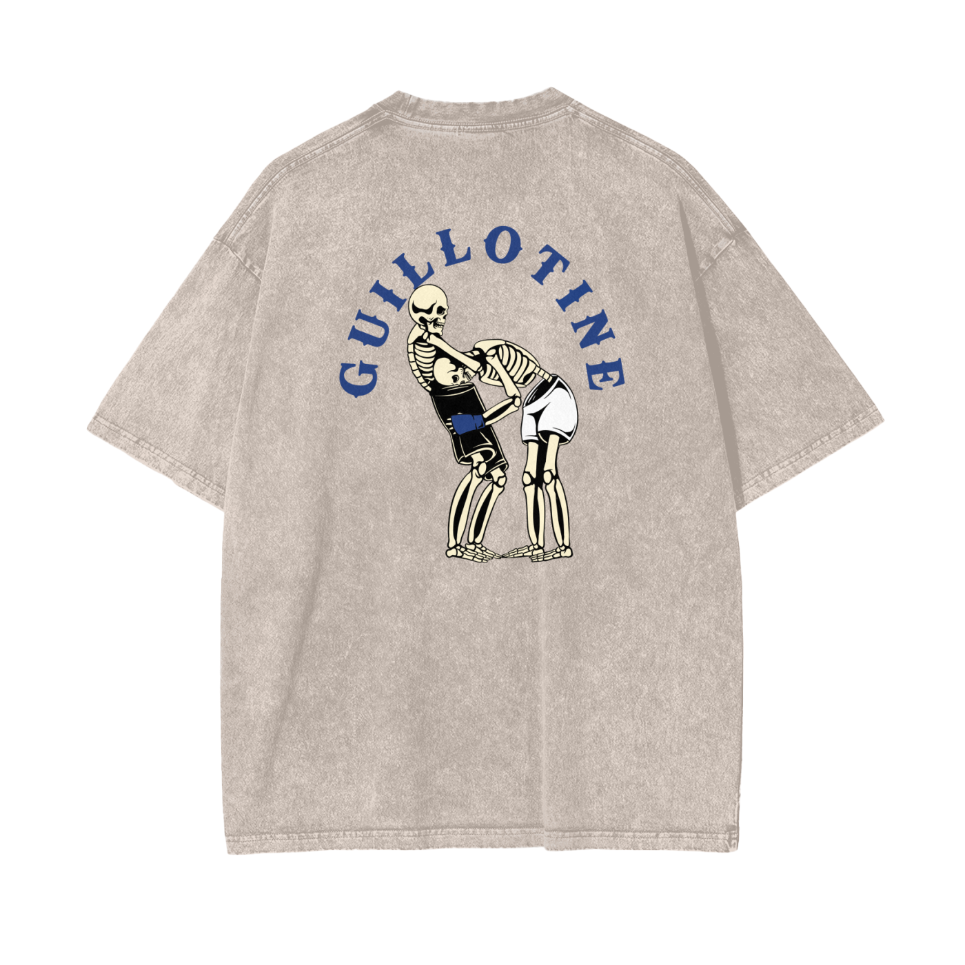Guillotine Blue Text T-shirt - ARETE