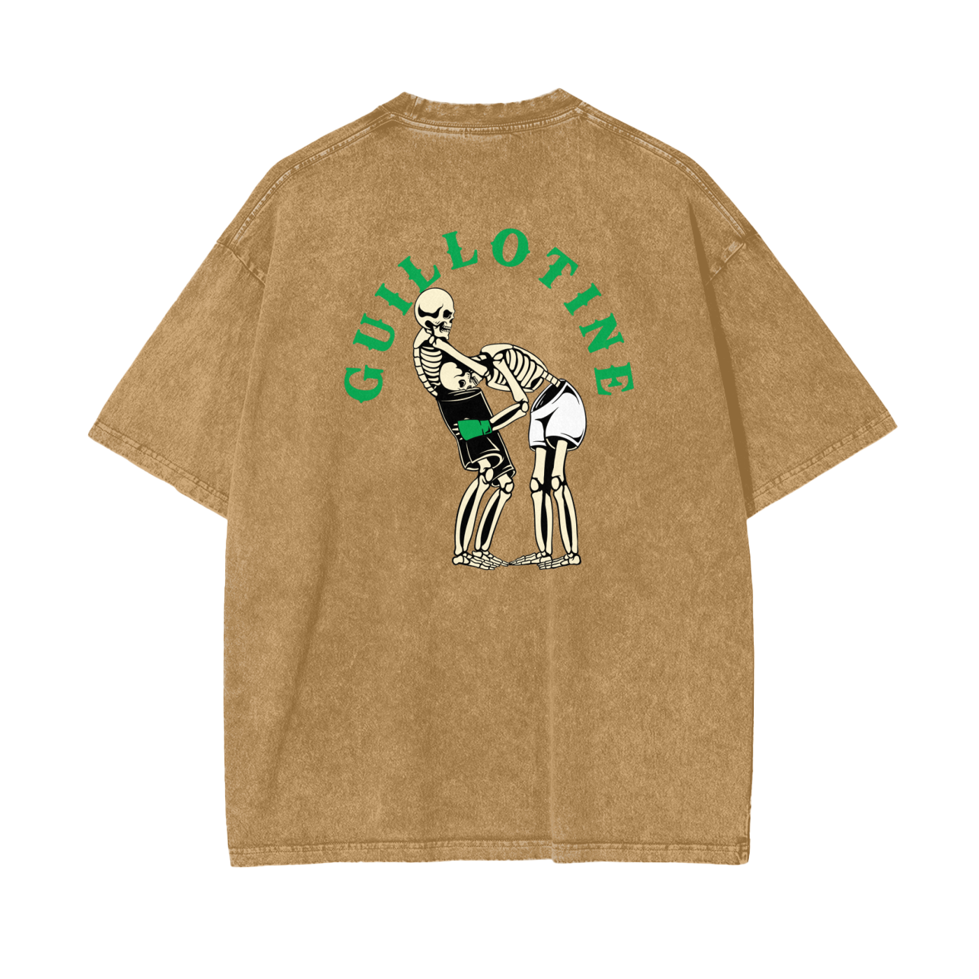 Guillotine Green Text T-shirt - ARETE
