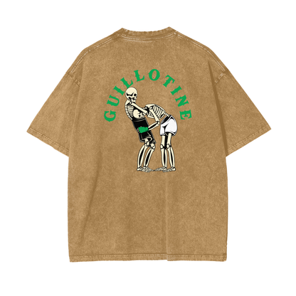 Guillotine Green Text T-shirt - ARETE