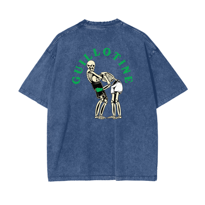Guillotine Green Text T-shirt - ARETE