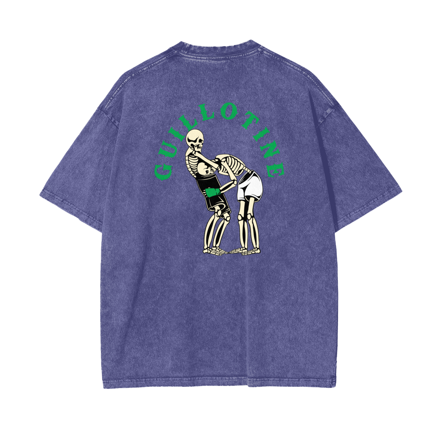 Guillotine Green Text T-shirt - ARETE