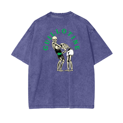 Guillotine Green Text T-shirt - ARETE