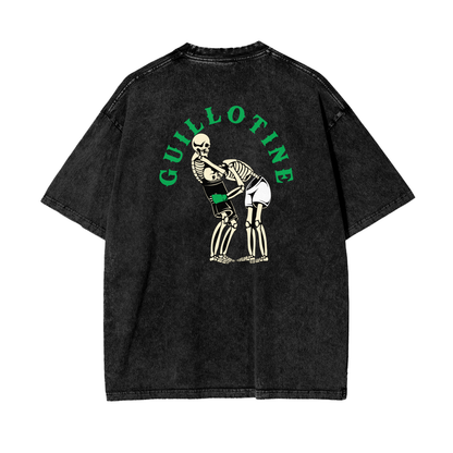 Guillotine Green Text T-shirt - ARETE