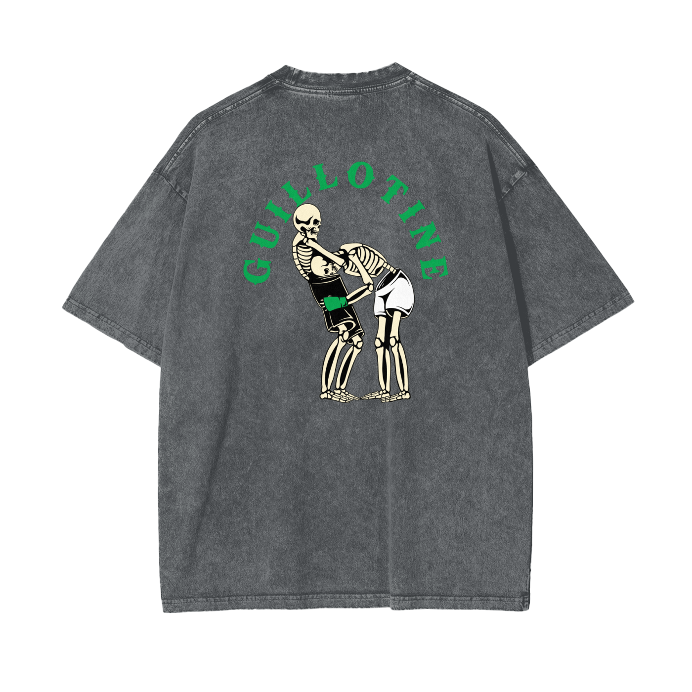 Guillotine Green Text T-shirt - ARETE