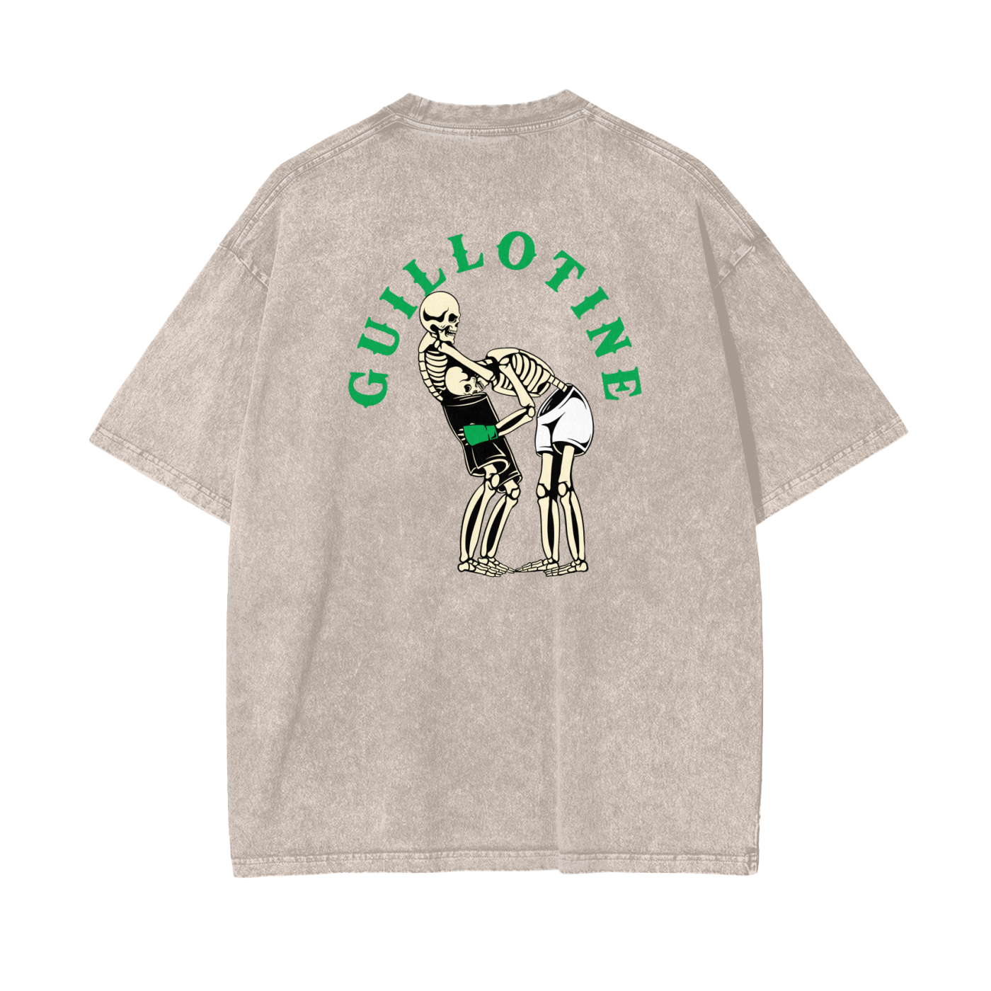 Guillotine Green Text T-shirt - ARETE