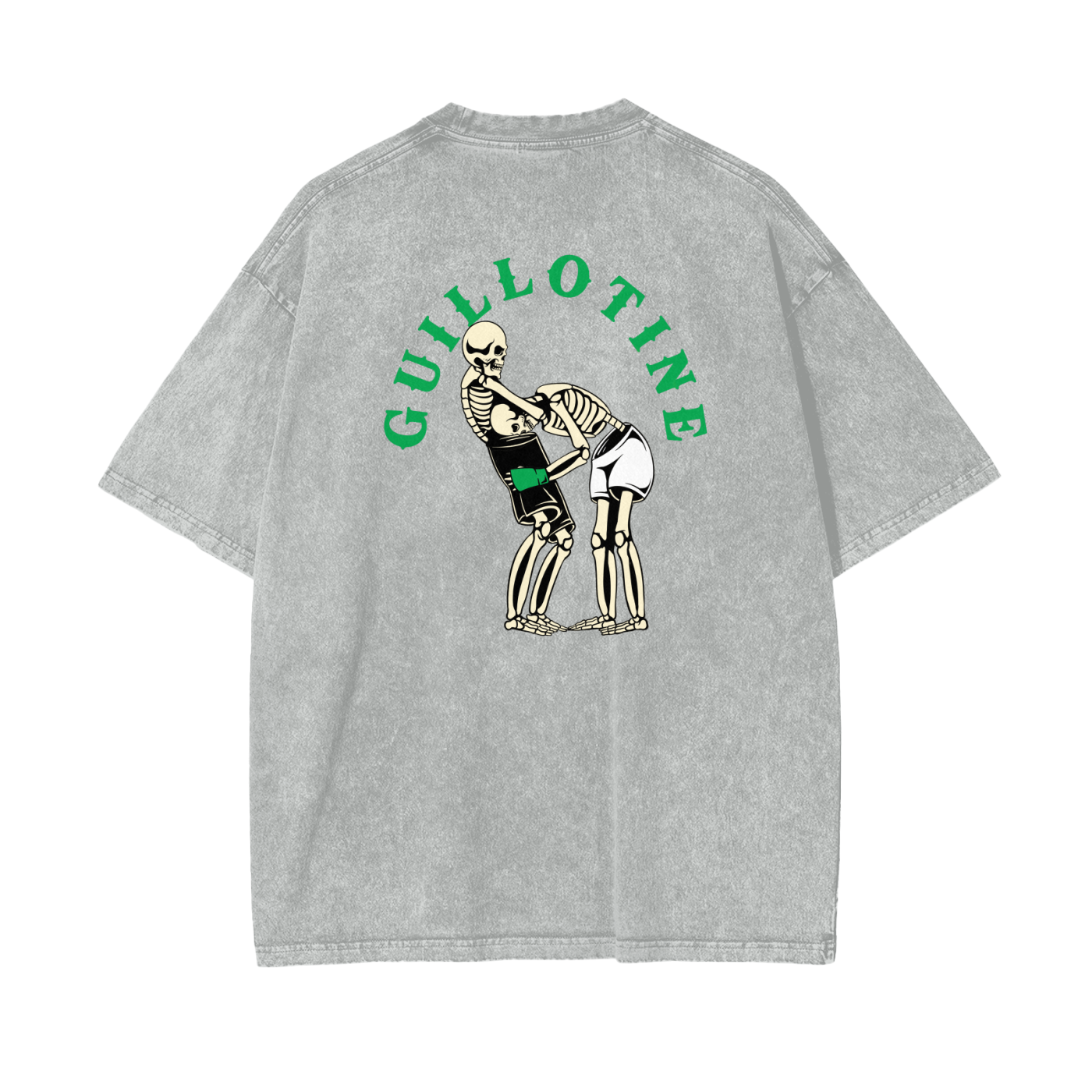 Guillotine Green Text T-shirt - ARETE