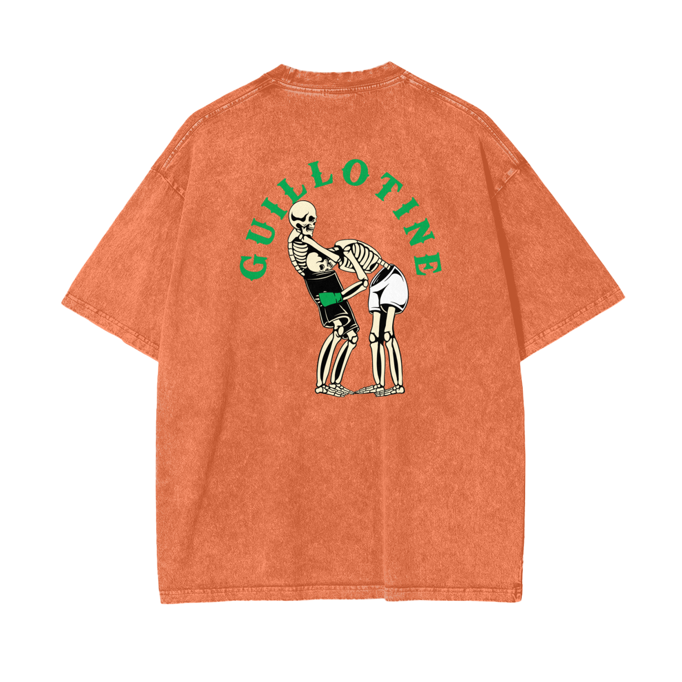 Guillotine Green Text T-shirt - ARETE