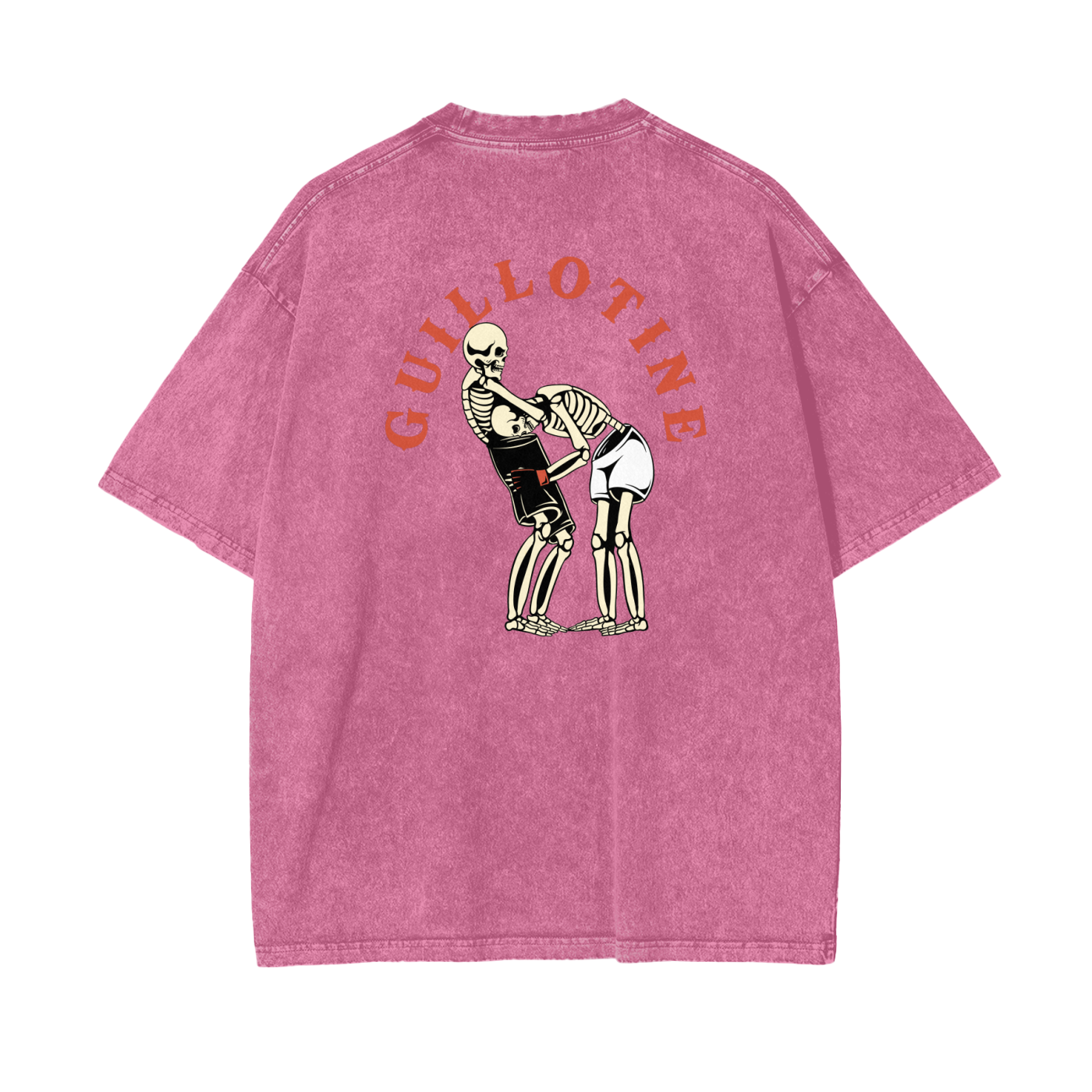 Guillotine Red Text T-shirt - ARETE