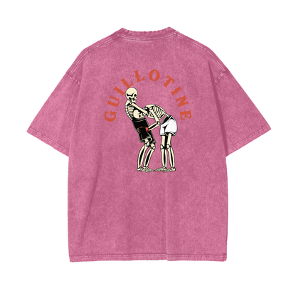 Guillotine Red Text T-shirt - ARETE
