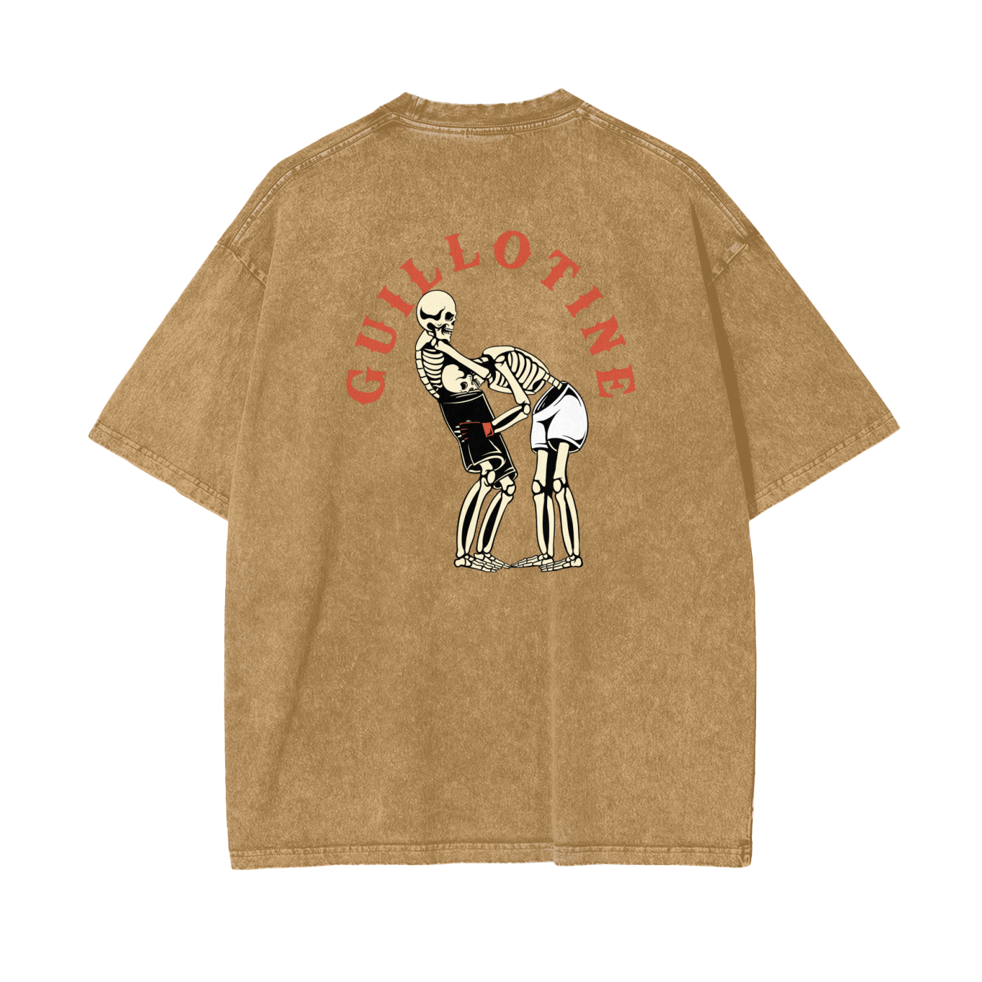 Guillotine Red Text T-shirt - ARETE
