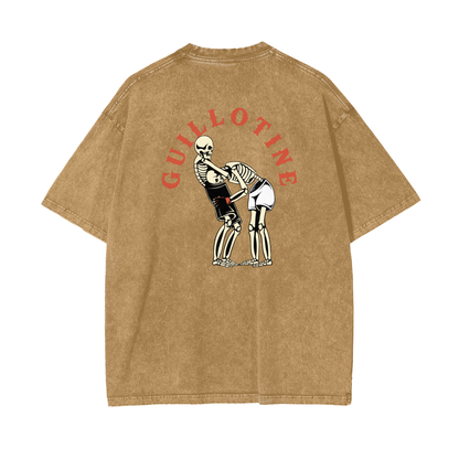 Guillotine Red Text T-shirt - ARETE
