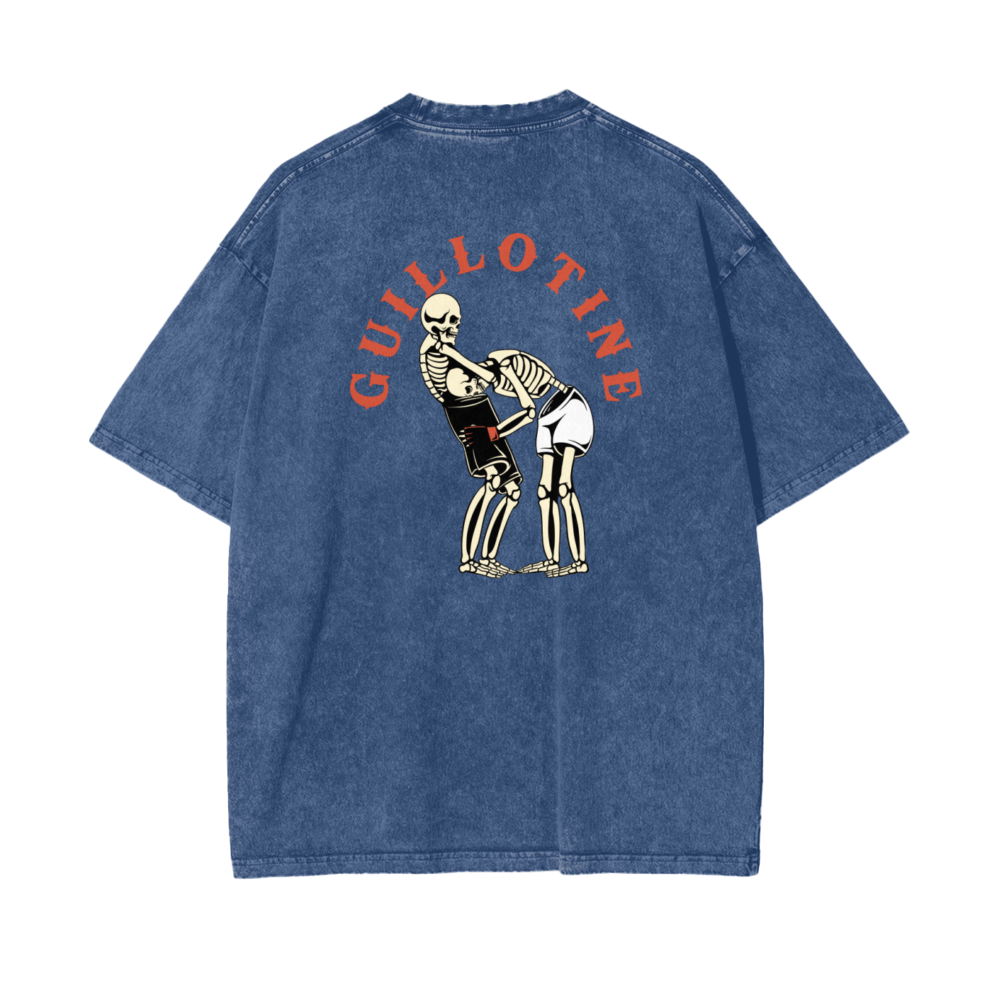 Guillotine Red Text T-shirt - ARETE