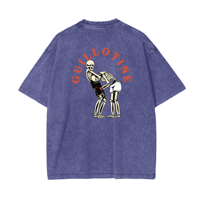 Guillotine Red Text T-shirt - ARETE