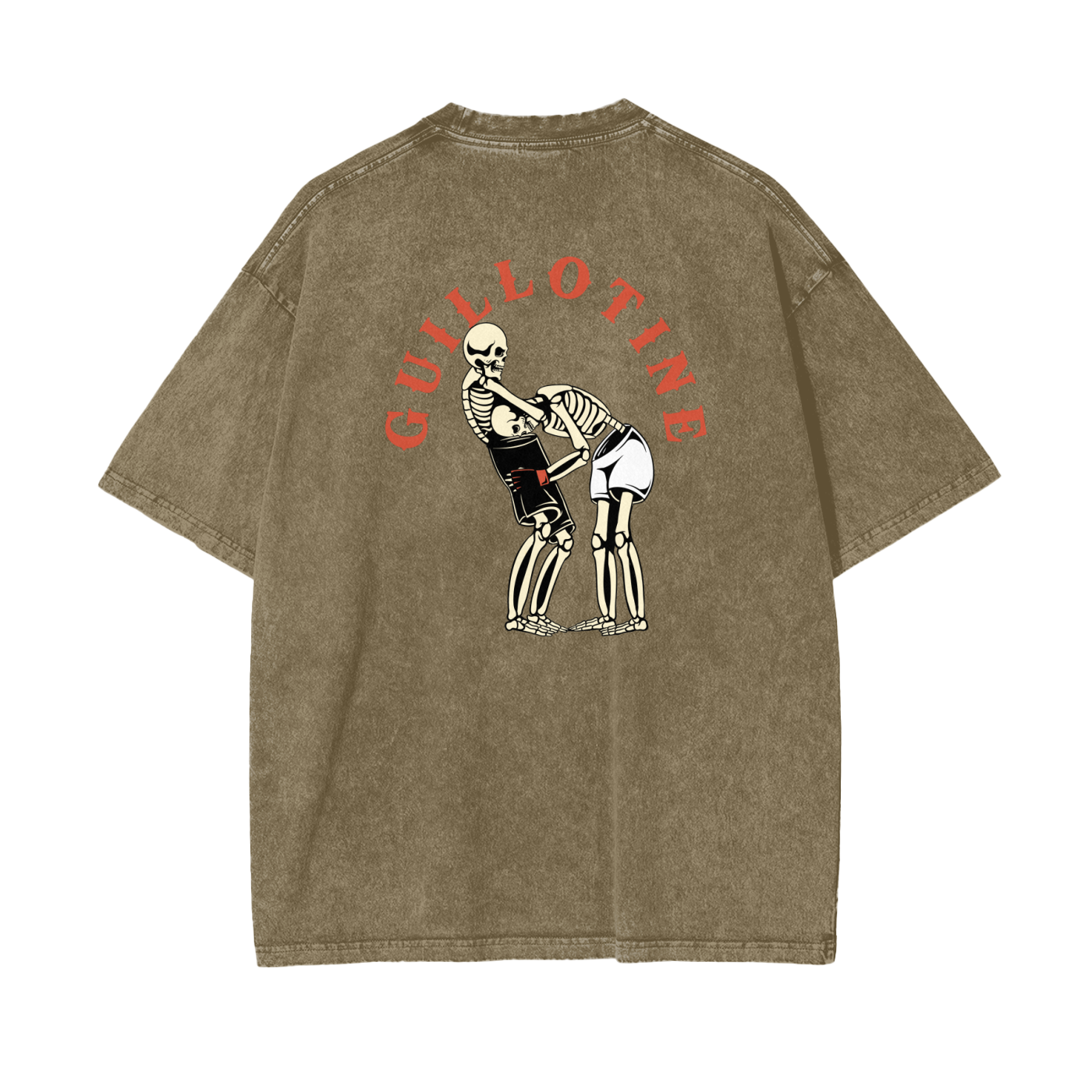 Guillotine Red Text T-shirt - ARETE