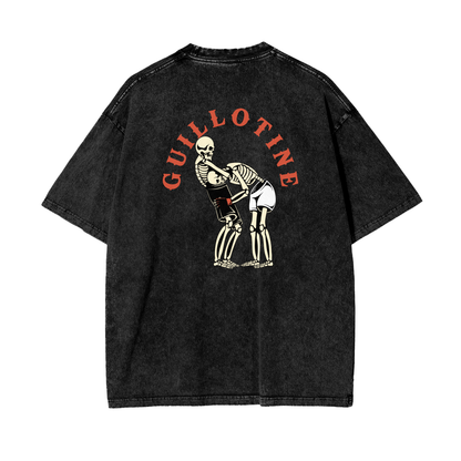 Guillotine Red Text T-shirt - ARETE