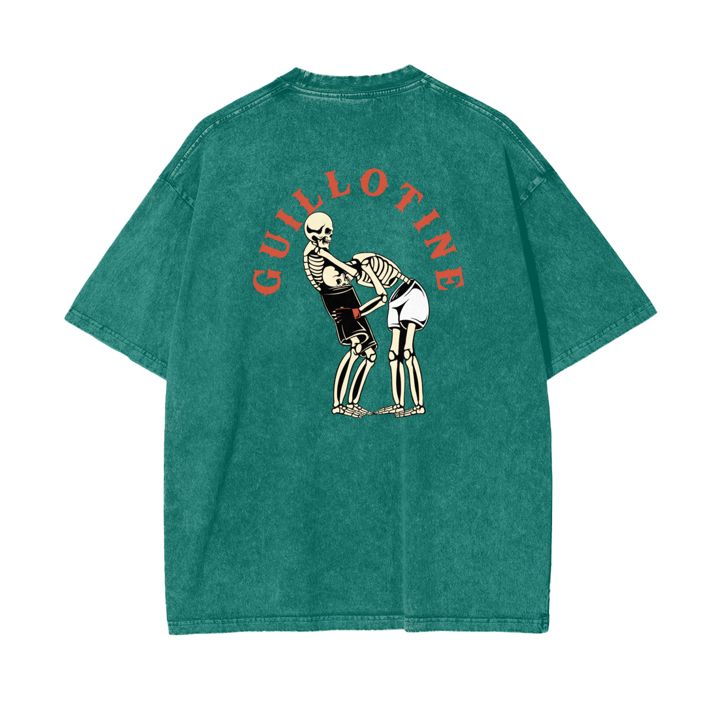 Guillotine Red Text T-shirt - ARETE